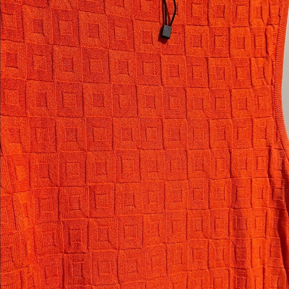 Zara new (with partial tag) Orange Textured geometric knit top - Picture 3 of 7